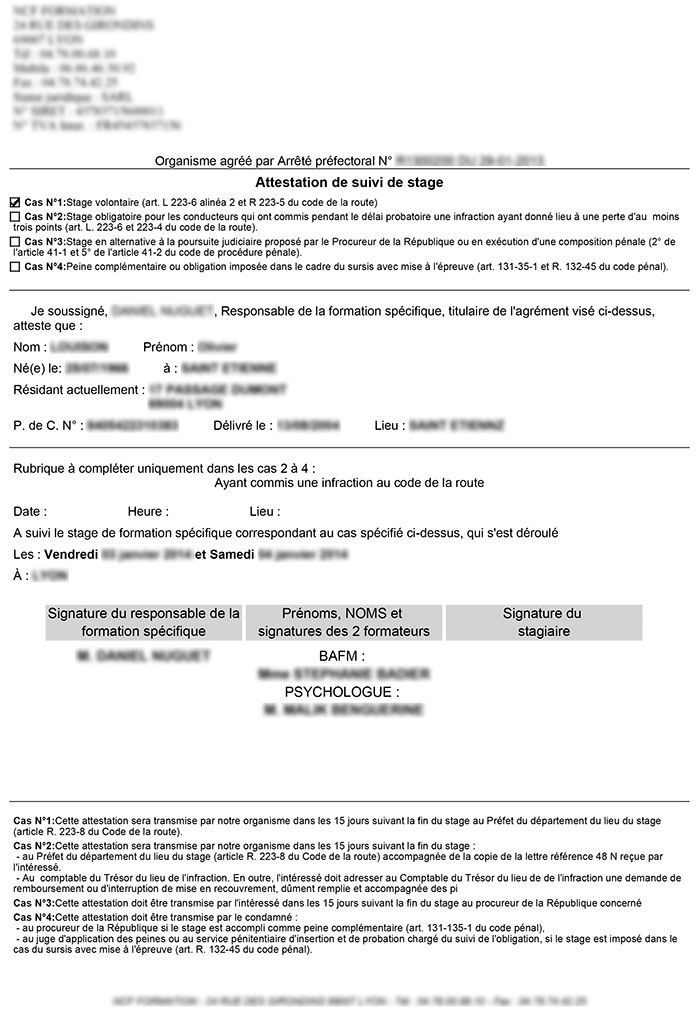 Prise En Charge Stage Récupération De Points Employeur
